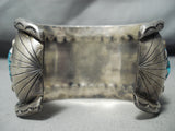 Huge Authentic Vintage Native American Navajo Turquoise Sterling Silver Bracelet-Nativo Arts