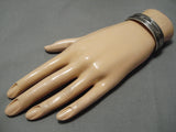 Signed Vintage Hopi Native American Sterling Silver Bracelet-Nativo Arts