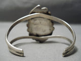 Incredible Deep Blue Turquoise Vintage Native American Navajo Sterling Silver Bracelet Old-Nativo Arts
