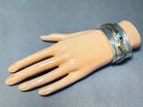Gold Snake Vintage Native American Navajo Morenci Turquoise Sterling Silver Bracelet-Nativo Arts