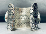 Highly Detailed Wide Native American Lizard Turquoise Sterling Silver Bracelet-Nativo Arts