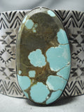 Sensational Navajo #8 Turquoise Mine Sterling Silver Bracelet Native American-Nativo Arts