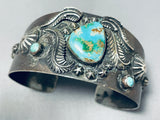 Dramatic Vintage Native American Navajo Royston Turquoise Sterling Silver Bracelet-Nativo Arts