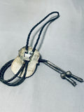 Monumental Vintage Native American Navajo Royston Turquoise Sterling Silver Bolo-Nativo Arts