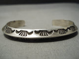 Hand Hammered Wrought Sterling Silver Native American Bracelet Old-Nativo Arts
