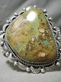 Important Native American Navajo Hand Scalloped Sterling Silver Royston Turquoise Bracelet-Nativo Arts