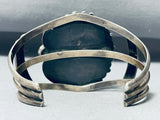 Intricately Hand Carved Vintage Native American Navajo Sterling Silver Bracelet Cuff-Nativo Arts