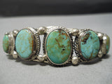 Superior Vintage Native American Navajo Royston Turquoise Sterling Silver Bracelet-Nativo Arts
