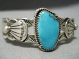 Astonishing Vintage Native American Navajo Carico Lake Turquoise Sterling Silver Bracelet-Nativo Arts