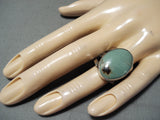 Marvelous Native American Navajo Royston Turquoise Sterling Silver Ring-Nativo Arts