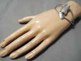 Unique Men's Vintage Native American Navajo Holster Sterling Silver Bracelet Old-Nativo Arts