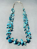 Stunning Vintage Native American Navajo Kingman Turquoise & Heishi Necklace-Nativo Arts