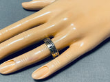 Native American Very Important Vintage Santo Domingo Vidal Aragon Gold Sterling Silver Ring-Nativo Arts