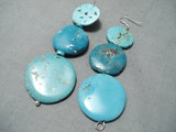 Marvelous Navajo Turquoise Sterling Silver Earrings Native American-Nativo Arts