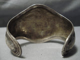 Quality Hand Tooled Vintage Navajo Sterling Silver Native American Bracelet-Nativo Arts