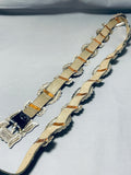 Magnificent Vintage Native American Navajo Kingman Turquoise Sterling Silver Concho Belt-Nativo Arts