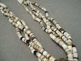 One Of The Finest Native American Navajo White Shell Heishi Jacla Necklace-Nativo Arts