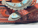 Native American One Of The Best Ever Vintage Navajo Turquoise Sterling Silver Belt-Nativo Arts