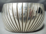 Spectacular Vintage Navajo Sterling Silver Bracelet Native American Old-Nativo Arts
