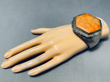 Best Vintage Native American Navajo Spiny Oyster Sterling Silver Bracelet-Nativo Arts