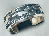 Native American Singer Vintage Running Horse Sterling Silver Bracelet Cuff-Nativo Arts