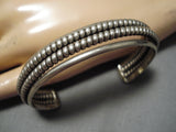 Rare Vintage Navajo Twisted Sterling Silver Native American Bracelet Old-Nativo Arts