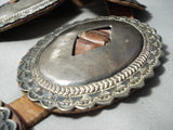 Huge Old Heavy Vintage Native American Navajo Hand Wrought Sterling Silver Concho Belt-Nativo Arts