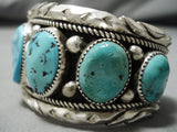 Quality Vintage Native American Navajo Natural Turquoise Sterling Silver Native Bracelet-Nativo Arts