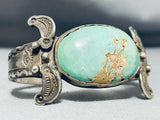 Late 1800's/ 1900's Vintage Native American Navajo Turquoise Ingot Silver Bracelet-Nativo Arts