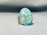 Awesome Vintage Native American Navajo Spiderweb Turquoise Sterling Silver Ring-Nativo Arts