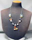 Native American The Best Zuni Disney Turquoise Sterling Silver Necklace-Nativo Arts