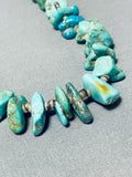 Astonishing Vintage Native American Navajo Kingman Royston Turquoise Chunks Necklace-Nativo Arts