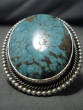 Important Navajo Ricky Martinez Spiderweb Turquoise Native American Ring-Nativo Arts