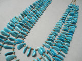 Exceptional Vintage Navajo Turquoise Teardrop Native American Necklace-Nativo Arts