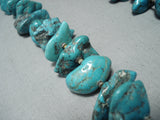 Monumental Vintage Navajo Turquoise Necklace Native American Old-Nativo Arts