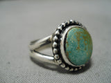Important Jeanette Dale Native American Navajo Royston Turquoise Sterling Silver Ring-Nativo Arts