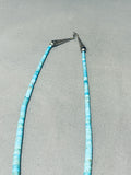 Native American One Of The Most Unique Vintage Navajo All Turquoise Heishi Jacla Necklace-Nativo Arts