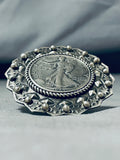 Unique San Felipe Coin 1944 Sterling Silver Repousse Ring-Nativo Arts