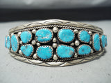 Incredible Vintage Native American Navajo Blue Turquoise Sterling Silver Bracelet-Nativo Arts