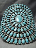 Best Vintage Native American Navajo Larry Moses Begay Turquoise Sterling Silver Bracelet-Nativo Arts