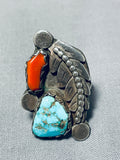 Excellent Vintage Native American Navajo Morenci Turquoise Sterling Silver Ring-Nativo Arts