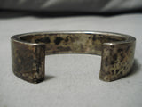 Museum Quality Vintage Native American Navajo 3d Inlay Sterling Silver Bracelet Cuff Old-Nativo Arts