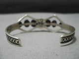 Rare Vintage Native American Navajo Spiderweb Turquoise Sterling Silver Bracelet Old-Nativo Arts