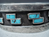 Museum Vintage Native American Hopi Bisbee Turquoise Sterling Silver Bracelet Old-Nativo Arts