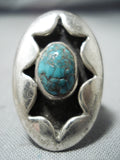 Rare Red Mountain Turquoise Vintage Native American Navajo Sterling Silver Ring Old-Nativo Arts