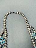 Gasp! Vintage Native American Navajo / Zuni Turquoise Sterling Silver Squash Blossom Necklace-Nativo Arts