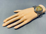 Huge Vintage Native American Navajo Royston Turquoise Sterling Silver Bracelet-Nativo Arts