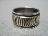 Expressive Vintage Native American Navajo 14k Gold And Sterling Silver Ring Old-Nativo Arts