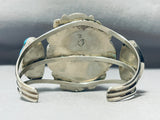 Brownbear Vintage Native American Navajo Turquoise Sterling Silver Bracelet-Nativo Arts