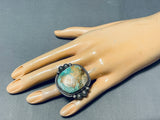Big Important Vintage Native American Navajo Ben Begaye (d.) Turquoise Sterling Silver Ring-Nativo Arts